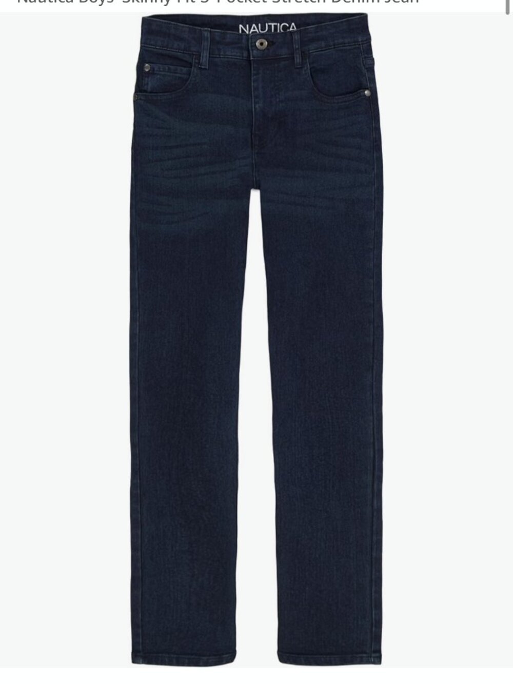 Nautica Boys Skinny Stretch Jeans Size 20 Dark Wash Lagoon NEW Sealed